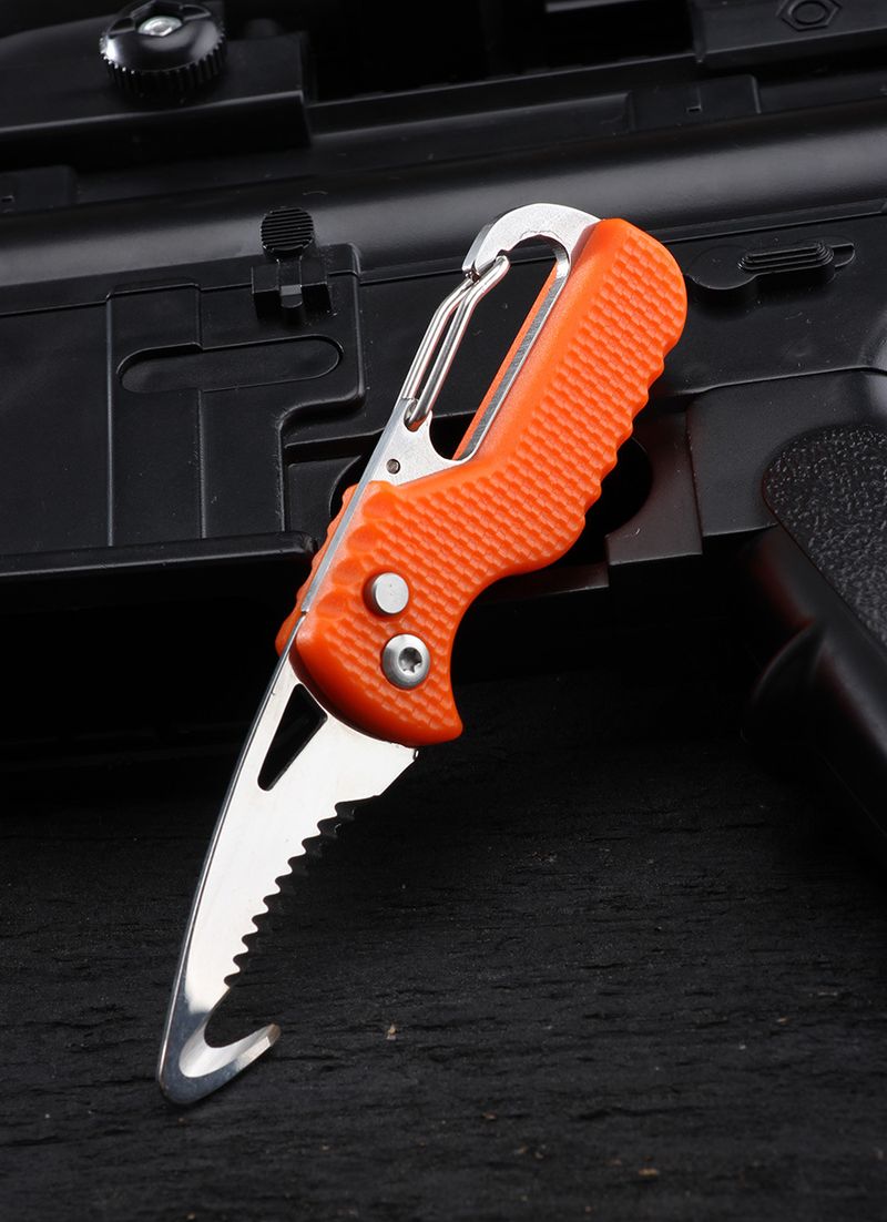 Cutter Multi-Functional Outdoor Portable Knife Hook Sawtooth Survival Tool Folding Box Opener_voghion.com