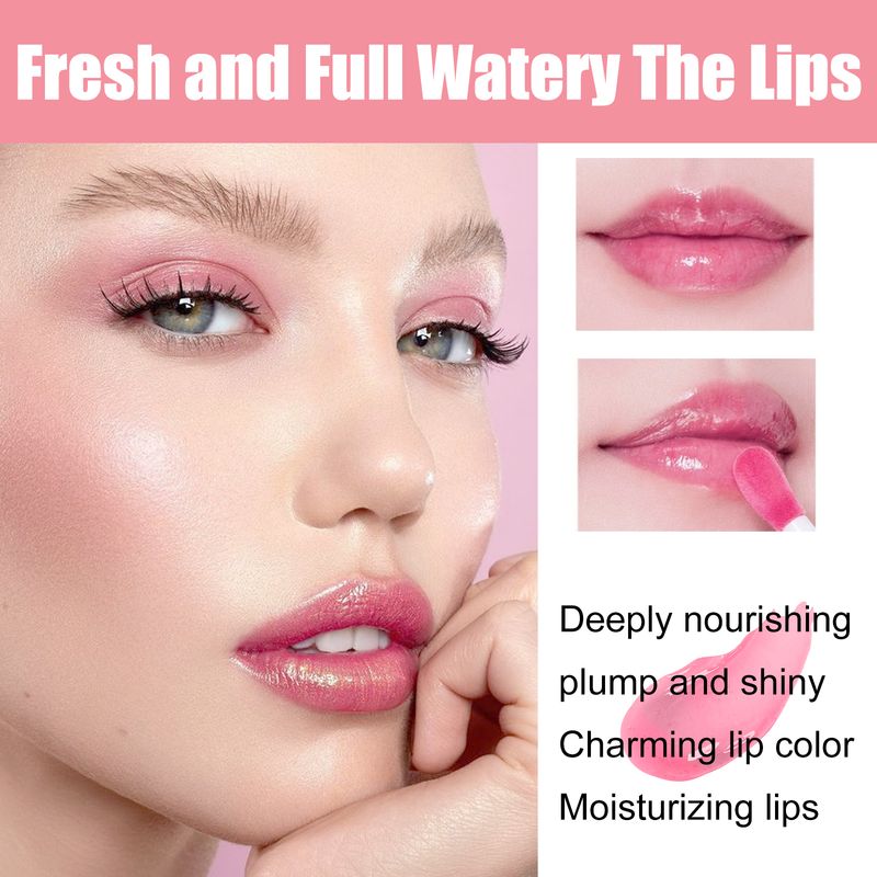EELHOE Volumizing Lip Glaze Volumizing Lip Care Desalting Lip Lines Hydrating Hydrating Glass Lip Gloss Oil_voghion.com