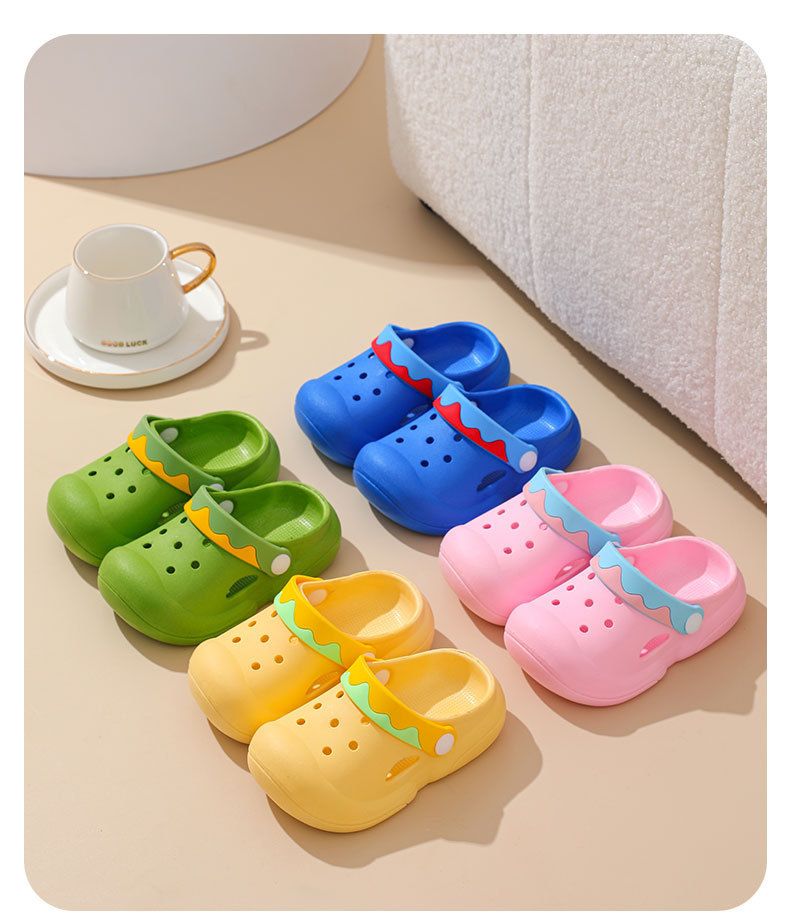 Grasp Yu's Kinderhausschuhe mit großen Augen für draußen, rutschfeste Jungen-Lochschuhe für drinnen und Strandsandalen mit Stirnband für Mädchen_voghion.com