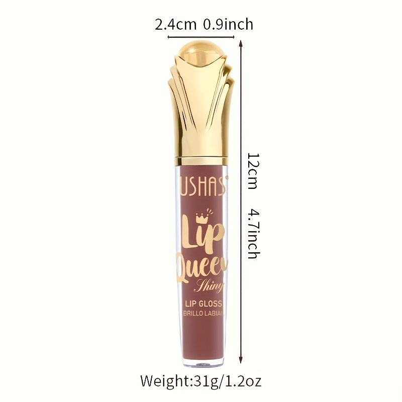 USHAS Matte Lip Gloss Sequins For Long-lasting Moisturizing, Non Stick To Cup Liquid Cosmetics_voghion.com