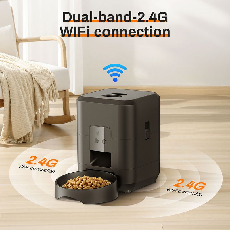Neutral English Pet Intelligent 2L Dog Feeding Machine WIFI Timer per cibo per gatti Funzione di memoria_voghion.com