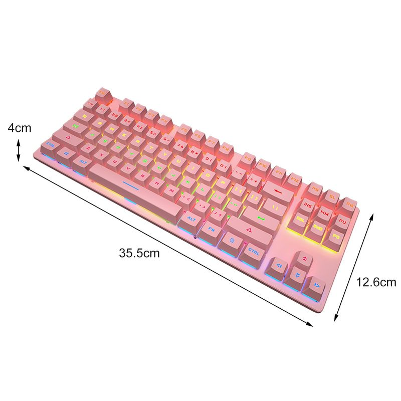Farfi K550 Tastiera meccanica da gioco USB ergonomica non ritardata cablata con 87 tasti per ufficio_voghion.com