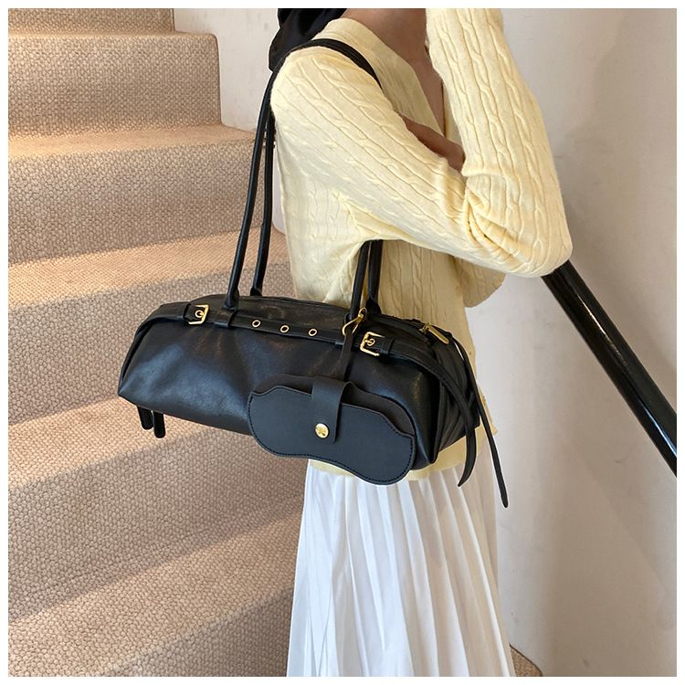 American Retro Niche Armpit Bag Women's 2025 New Trendy Pillow Bag Simple Large Capacity Handheld Commuting Bag_voghion.com