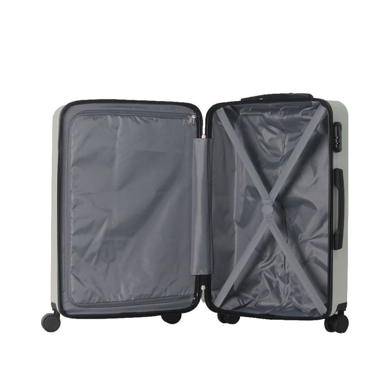 Luggage Sets ABS Hardshell 3pcs Luggage, Lightweight Durable Suitcase Sets Spinner Wheels Suitcase 20''24''28'' (White)_voghion.com