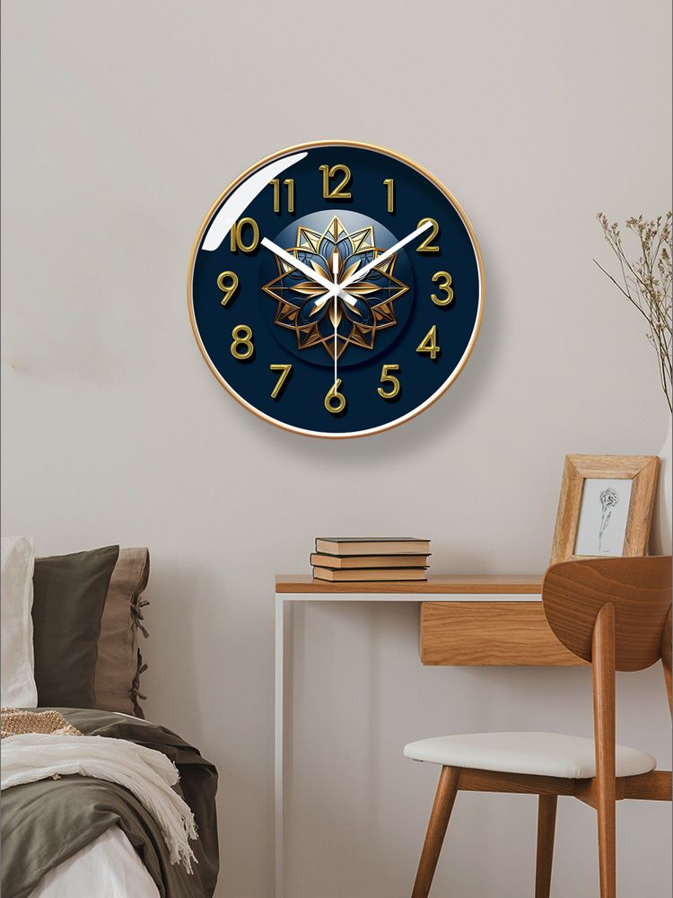 Yipula 7042 Round Silent Living Room Bedroom Wall Fashionable American Style Clock For Home Use_voghion.com