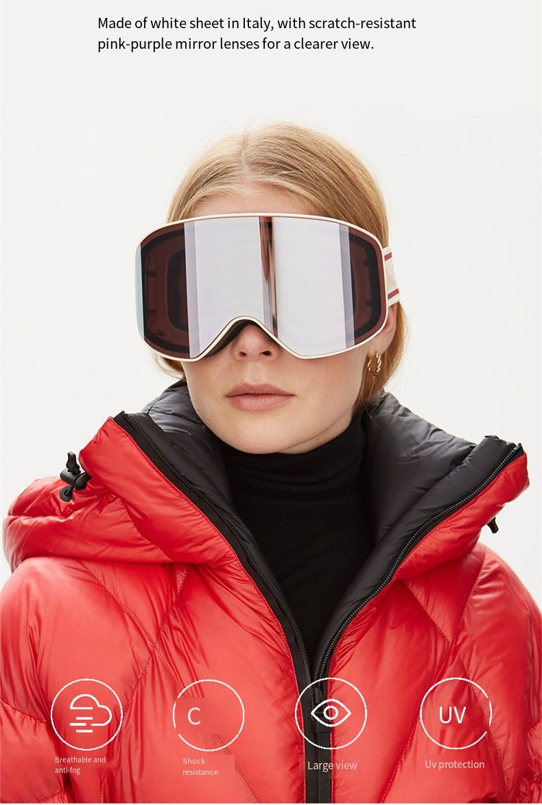 Ski Snowboard Goggles Dame Menn Ski Brillemaske UV 400 Snøbeskyttelse over briller Voksen nti-fog Cydrical_voghion.com