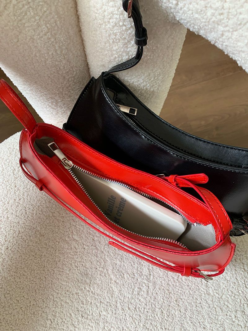 Nische 2024 neue modische Schultertasche mit französischem Stick, High-End-Unterarmtasche, rote Hochzeitstasche_voghion.com