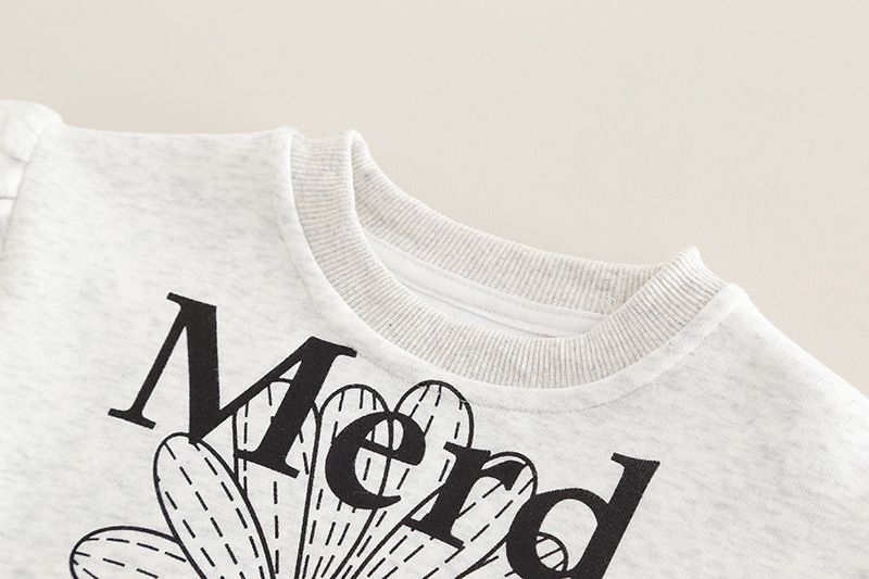 Kinderkleidung für Mädchen, Frühlings- und Herbstanzug, neue Frühlingskleidung für Kinder, Cartoon-Buchstabenrock, Pullover, gerade Hose, zweiteiliger Anzug_voghion.com