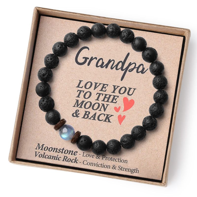 Pink Zebra Obsidian Beaded Natural Stone Handmade Woven Bracelet With Card_voghion.com