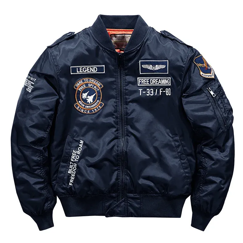 Winter Hip Hop Dicke Warme Jacke Männer Hochwertige Militär Motorrad Ma-1 Aviator Pilot Mäntel Männliche Baseball Bomberjacke_voghion.com