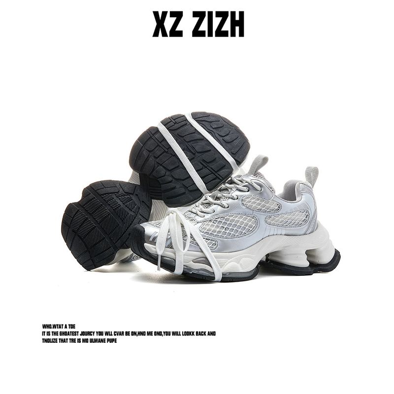 GC Star River Particle 2025 Spring New Air Cushion Thick Bottom Increased Mesh Dad Casual Shoes For Women_voghion.com