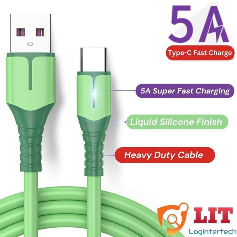 5A USB-C Blei Für Samsung Huawei Typ C Lade Schnelle Ladegerät Telefon Kabel SiliC_voghion.com