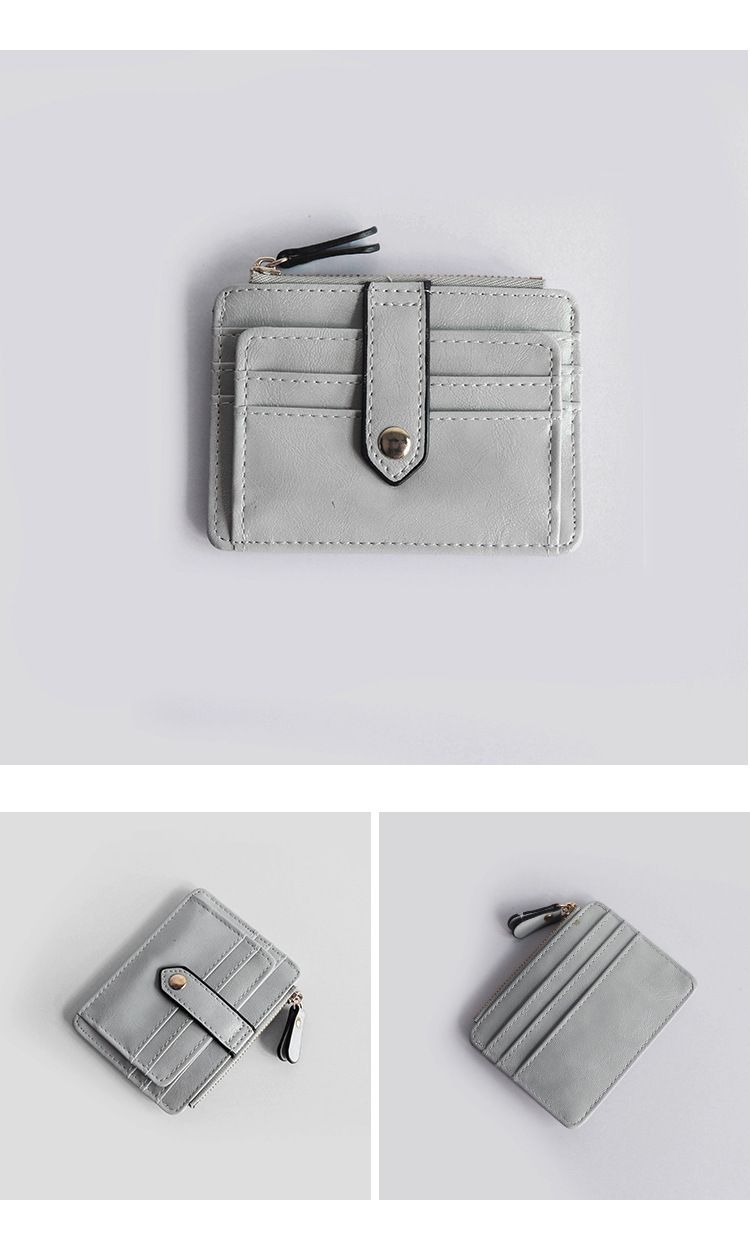 Wallet Short Card Bag Zipper Small Coin Wallet Earphone Storage Bag_voghion.com
