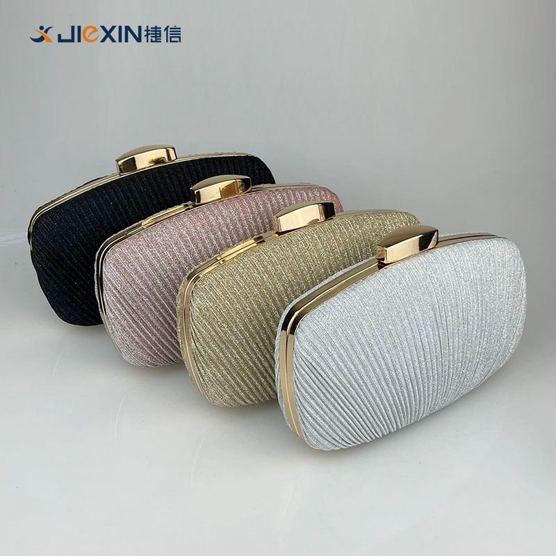 Borsa da sera formale cheongsam a spalla singola con pieghe scintillanti alla moda_voghion.com