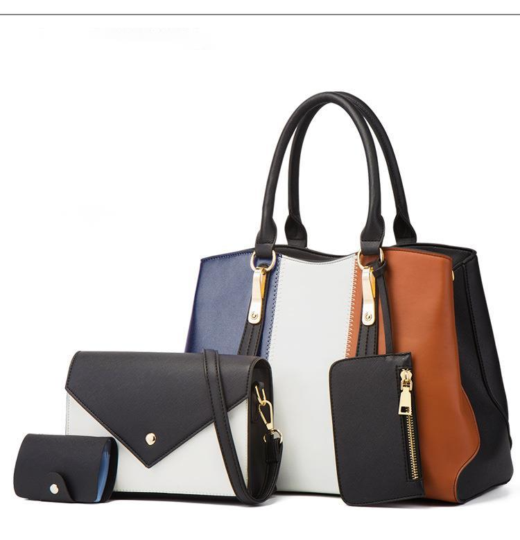 Borse Donna New Fashion Contrasto di colore Combo Set di quattro pezzi Borsa a tracolla Messenger Clutch_voghion.com