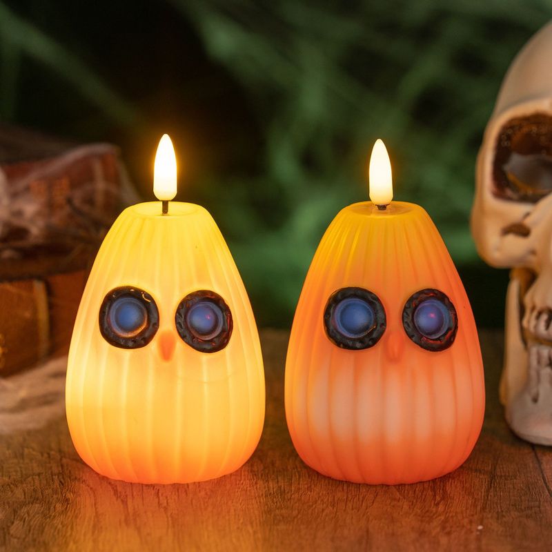 Décorations d'Halloween, hibou drôle, citrouille lumineuse, veilleuse, ambiance de fête, accessoires de mise en page, ornements de bureau_voghion.com