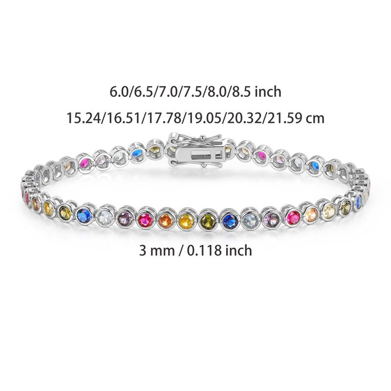 Bracciale tennis creativo e alla moda con zirconi intarsiati in rame da 3 mm_voghion.com