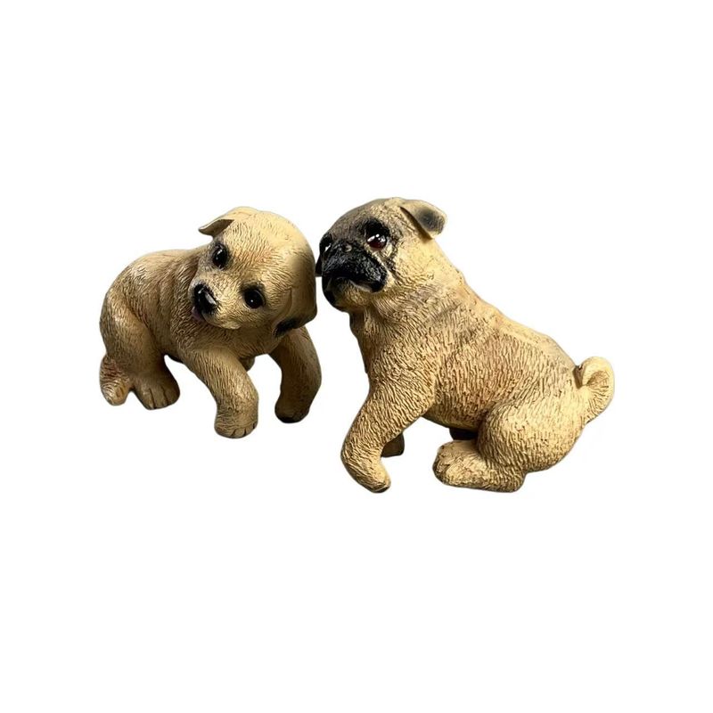 Children's Solid Simulation Animal Model Mini Bulldog Set Resin Pet Dog Cute Ornament_voghion.com