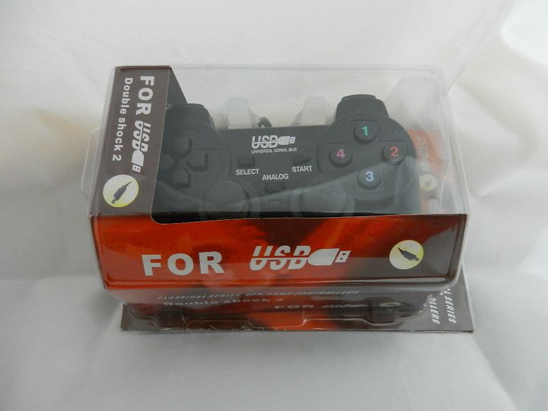 Controller di gioco per computer USB a vibrazione singola e doppia per PC_voghion.com