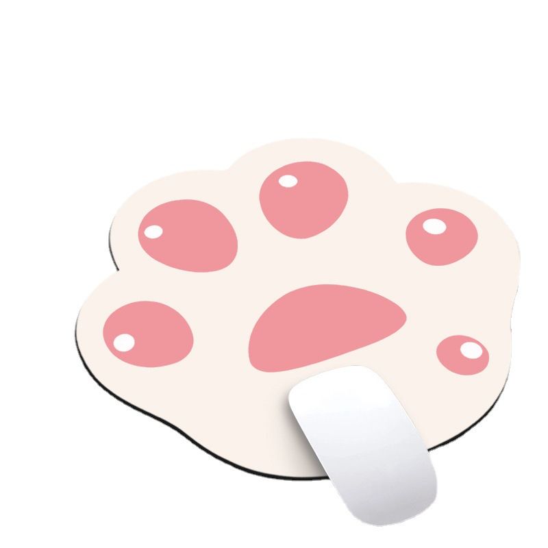 Cartoon Heat Transfer Printing Mouse Cute And Oversized, Can Be PU Tabletop Circular Medium-sized Table Pad Cat Paw New_voghion.com