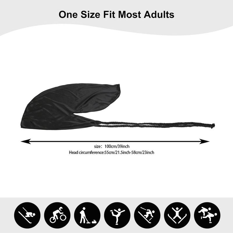 Neue Hip Hop Cap, verdickte Satin Seide Long Tail Dreadlocks Piratenhut Durag_voghion.com