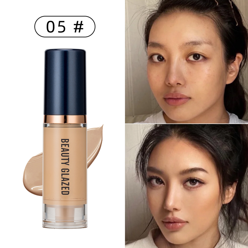 Vloeibare 6 ml gezichtsfoundation Volledige concealer Make-up Waterdichte basis Fleuren Whitening Cover Donkere kringen Mat_voghion.com