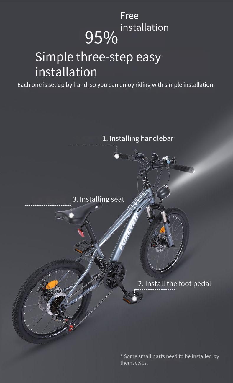 Bicicletta per bambini 18-20-22 pollici, velocità singola/pedale a velocità variabile, mountain bike FZ-672 per bambini di 8-10-12 anni_voghion.com