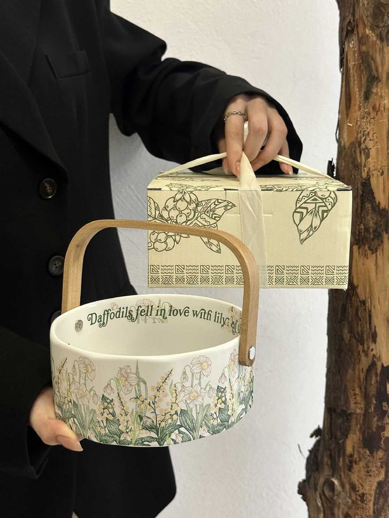 Carillon a vento di lusso di alta qualità, in ceramica, con cesto di frutta portatile, per la casa, tavolino da caffè, piatto per snack da tè pomeridiano, regalo_voghion.com
