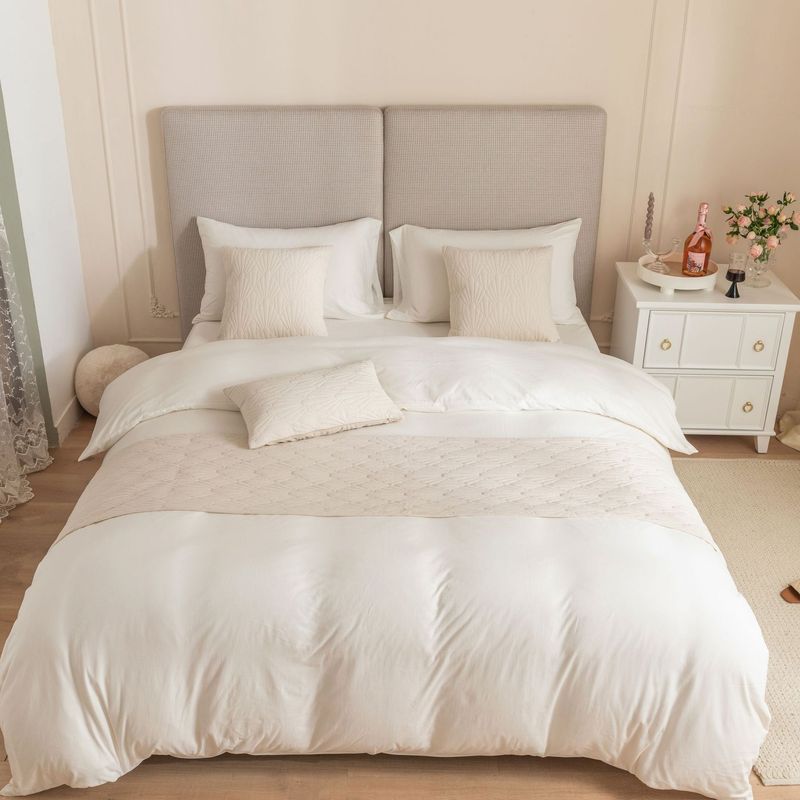 Yeni modern basit Hollanda kadife ultrasonik kabuk deseni Otel B & B otel yatak havlu yatak bayrağı_voghion.com