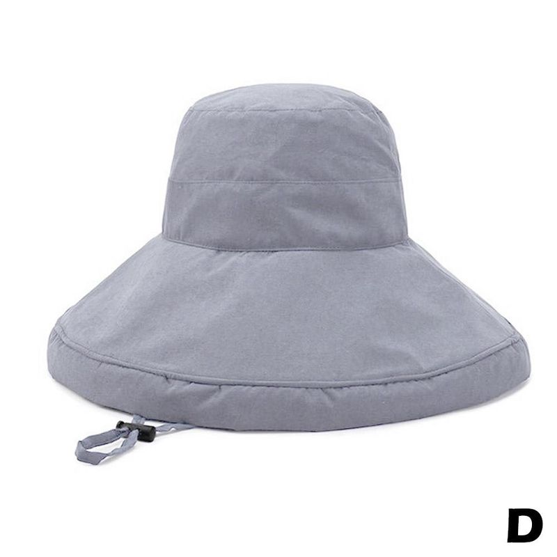 Neuheiten Frauen Vintage Rollbar Sonne Eimer Sommer Visiere UV Strand Breite Schutz Fischer Hut Kappe Faltbare Krempe A7T1_voghion.com