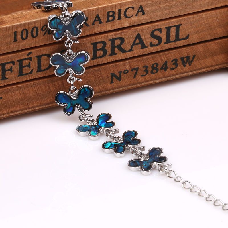 Bijoux fantaisie animal baleine pingouin papillon coquillage d'ormeau bracelet chaîne de cheville double usage_voghion.com
