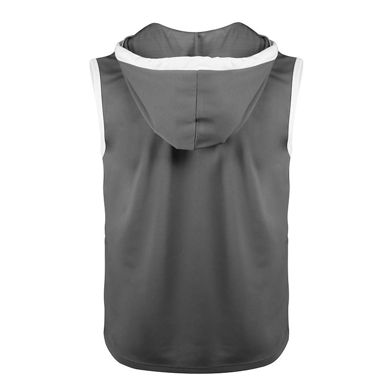 Sleeveless vest, shorts, T-shirt, solid color hooded tie up men's casual sports waffle set_voghion.com