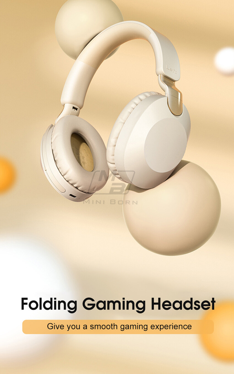 2024 Headphone Folding Headset Over the Ear Headset Stereo HIFI Bass Earphone Wireless Bluetooth5.1 Subwoofer Headset Noise-Canceling Game Headphones_voghion.com