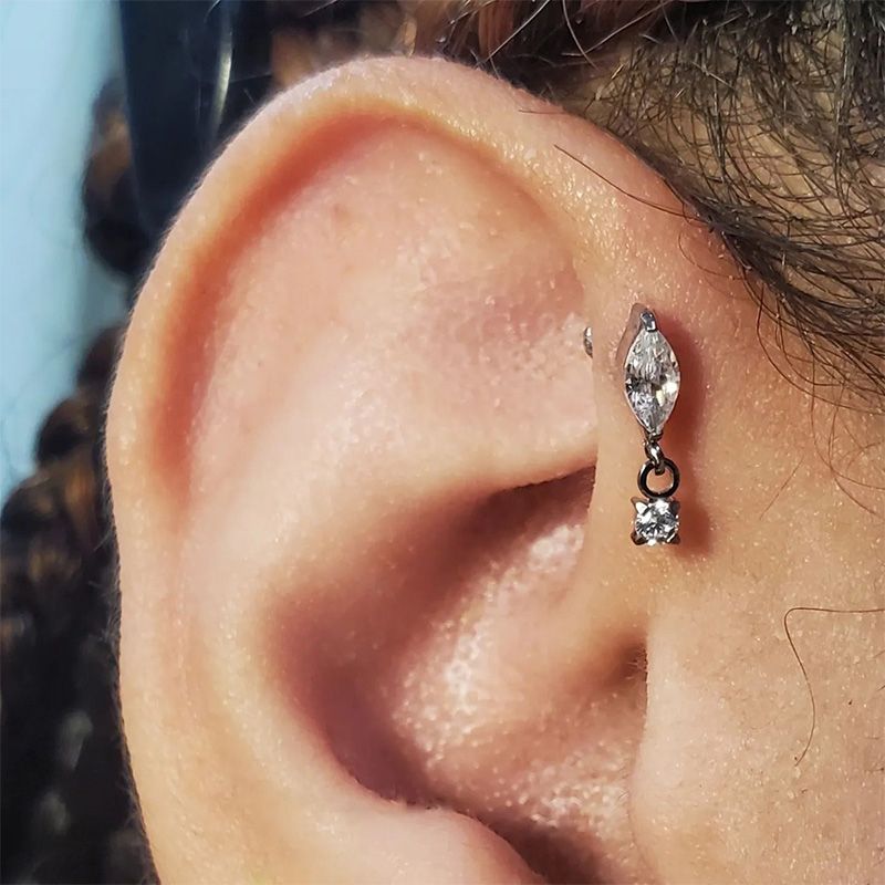 Catena pendente in titanio G23, orecchini garofano Fianit, labbra superiori, pelle sintetica, gioielli per piercing_voghion.com