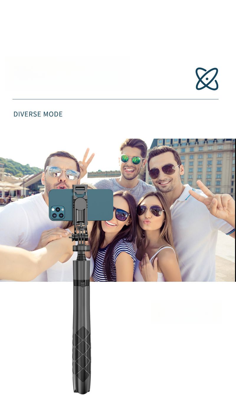 Selfie-Stick-Stativ L16 Anti-Shake Einziehbarer Handyhalter Tragbares Live-Übertragungsfoto-Desktop-Stativ für Reisen_voghion.com