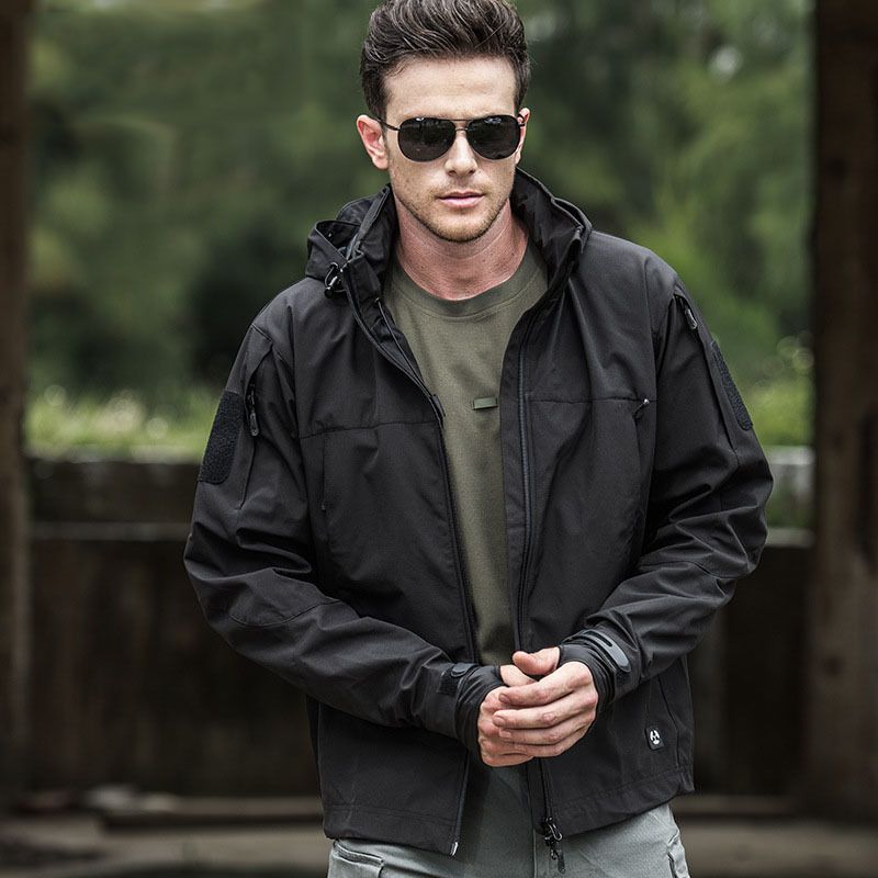 Archon Outdoor Men Lightweight Urban Autumn Winter Soft Shell Single Layer Windproof Waterproof Breathable Tactical_voghion.com