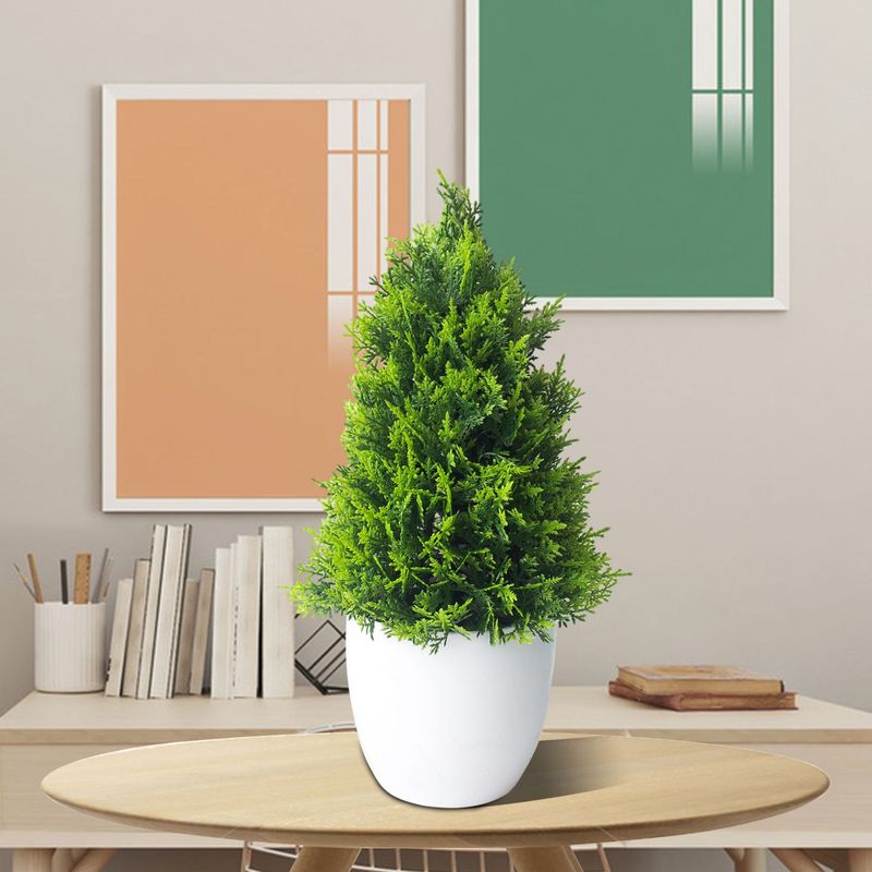Simulazione albero di Natale bonsai plastica pianta verde fiore pianta in vaso piccola decorazione per la casa ornamenti da tavolo_voghion.com