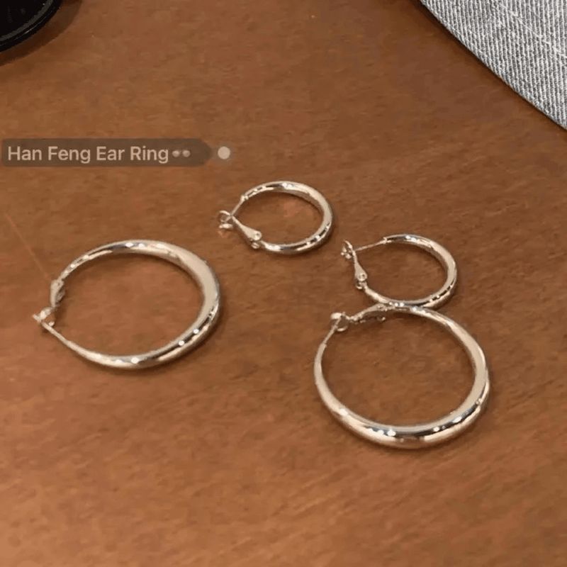 Shop Owner Recommended Simple And Exquisite Circle Hoop Women, High-End Luxury Earrings Suitable For Large Faces_voghion.com