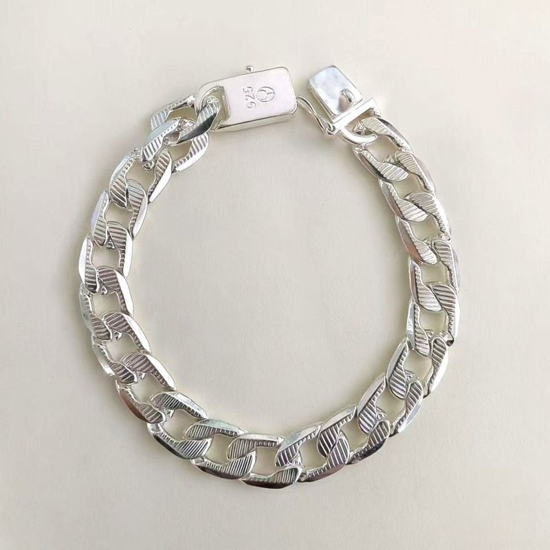 Trendiges Herren-Armband im Hip-Hop-Stil: Exquisites, schlichtes und vielseitiges handgefertigtes Armband mit kubanischer Kette_voghion.com