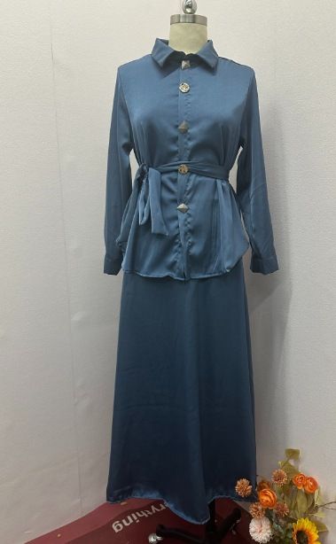 Frauen Kleidung krawatte taille hemd temperament elegante rock anzug_voghion.com