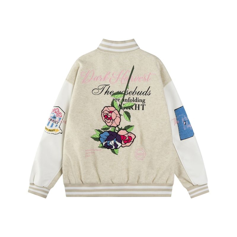 Eon Modish 25 Autunno Nuovo Stile Americano Street Color Block Patchwork Giacca Cappotto_voghion.com