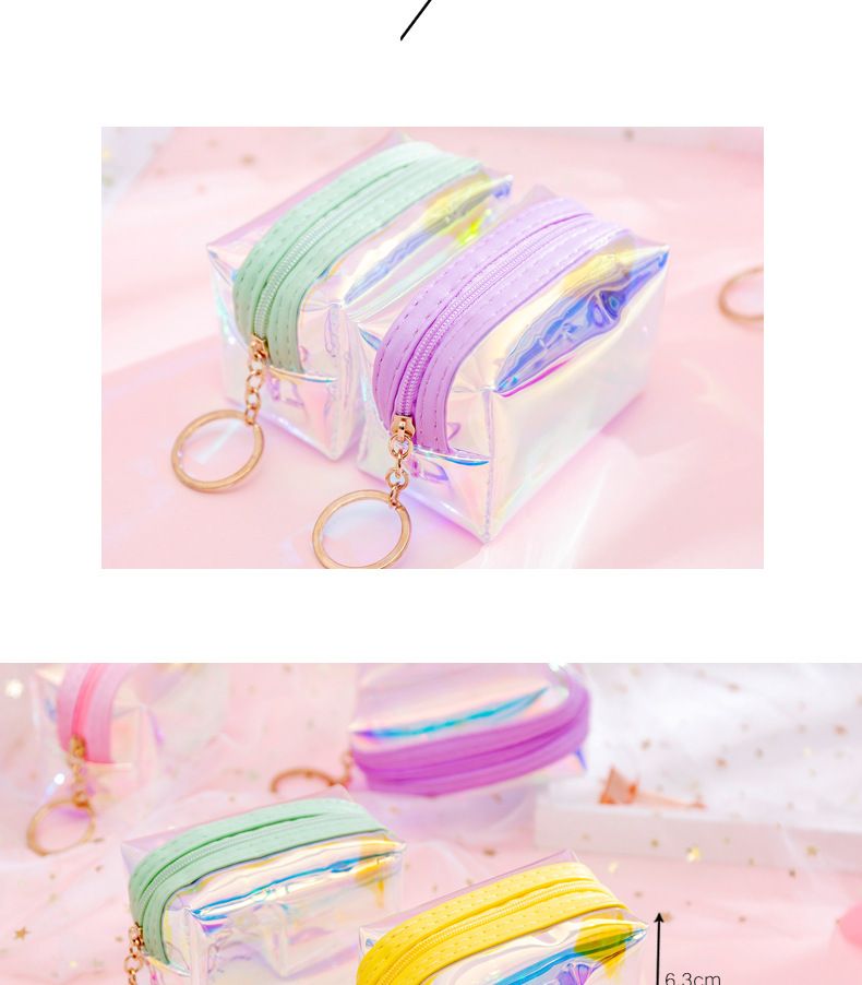 Korea neue ins mädchen herz transparent laser geldbörse student mini münze schlüsselbund tasche spot großhandel_voghion.com