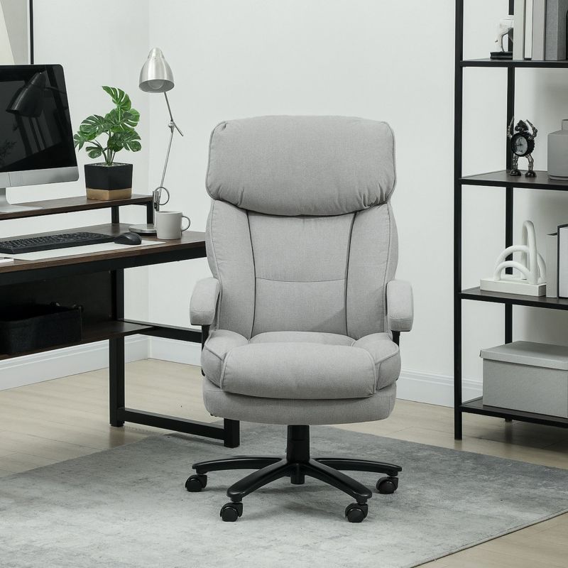 Großer Bürostuhl Mit 200 Kg Tragkraft, Construcción robusta, Hellgrau_voghion.com