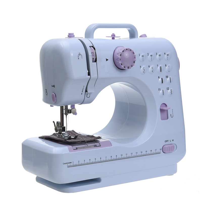 Inne máquina de costura portátil mini elétrica doméstica artesanato remendo overlock 12 pontos com pedal de mesa iniciantes_voghion.com