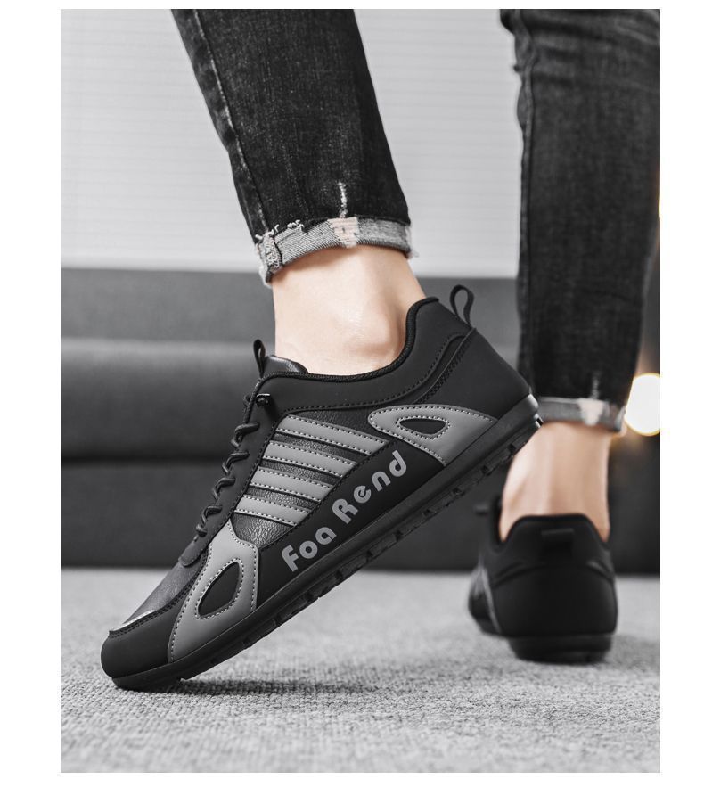 Slip-On Men's Autumn 2025 New Waterproof Non-Slip Sports Running Casual Black Work Safety Shoes For Men_voghion.com