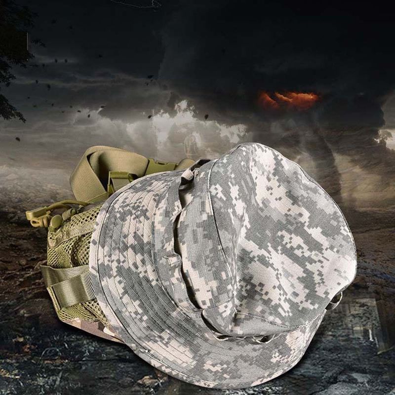 Moda per uomo Moda Pesca Escursionismo Tesa larga Pieghevole Campeggio Cappello da pescatore Mimetico Panama Cappello da sole_voghion.com