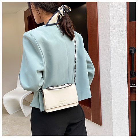 Borsa a tracolla piccola opaca da donna con catena francese di alta moda, versatile e popolare, estiva 2025_voghion.com