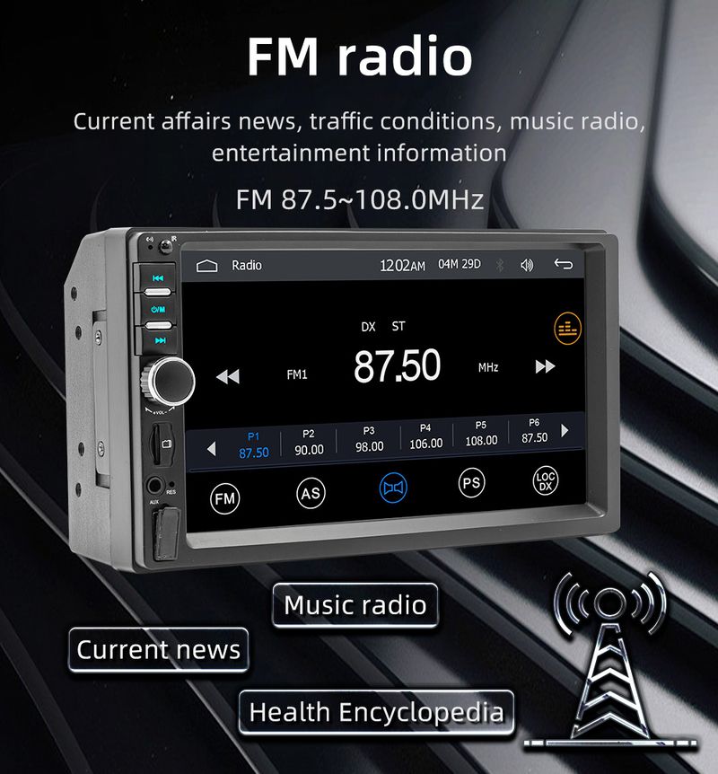 Autoradio 7" avec CarPlay sans fil - Lecteur MP5 à écran tactile HD et Bluetooth_voghion.com