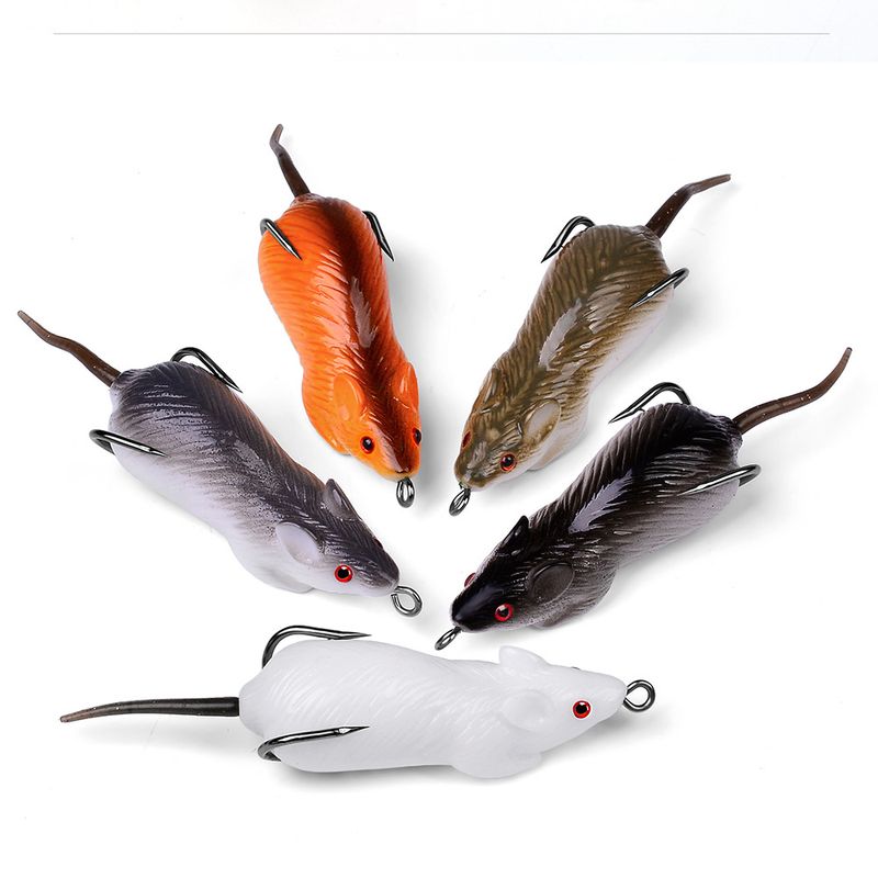 Lure Double Hook Simulation Frog Mouse 6cm 11.5g Soft Bait For Snakehead Fishing_voghion.com