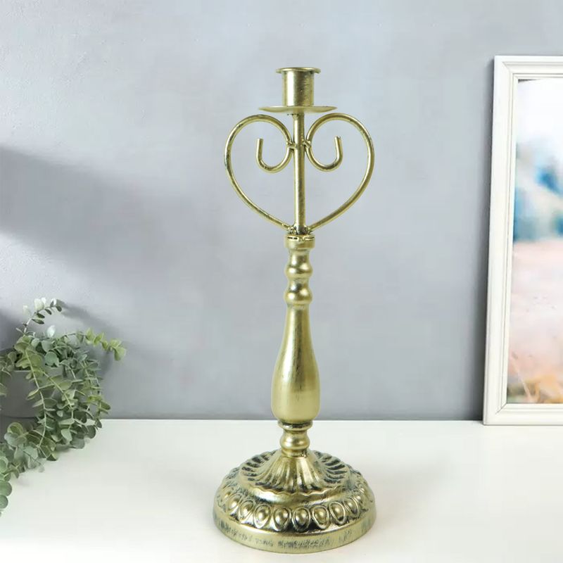 Vintage Copper Candle Holder Set, Handcrafted Metal Candlestick For Dining Table, Wedding Decor & Rustic Home Centerpiece (Single/3-Branch Options)_voghion.com